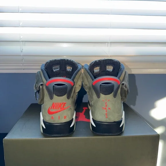 Nike Black and Red High-Top Sneakers